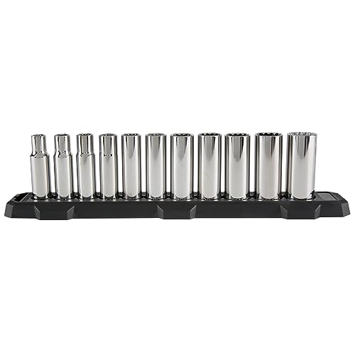 CRAFTSMAN Deep Socket Set, 1/2-Inch Drive, SAE, 12-Point, 11-Piece (CMMT12048) - Thumbnail 5