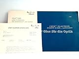  Jenaer Glas für die Optik. Liste 1949.