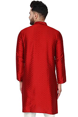 Image of Amazon Brand - Anarva Men's Indian Art Silk Casual Kurta for Wedding
