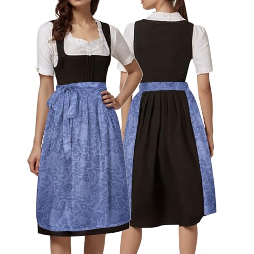Tablier Oktoberfest pour femme avec lacets costume traditionnel de cosplay fête