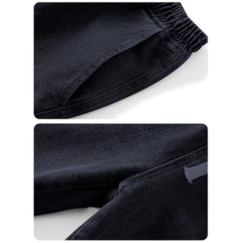 Men's Loose Fit Straight Leg Denim Jeans Baggy Wide Leg Plain Pants Trousers Vintage Denim Pants Hip Hop Jeans4