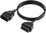YACSEJAO 16 Pin OBD2 Extension Cable 4.9FT OBD II Male to Female Car Diagnostic Extender Adapter for OBD2 OBD Scan Tool Scanner OBD2 Vehicles