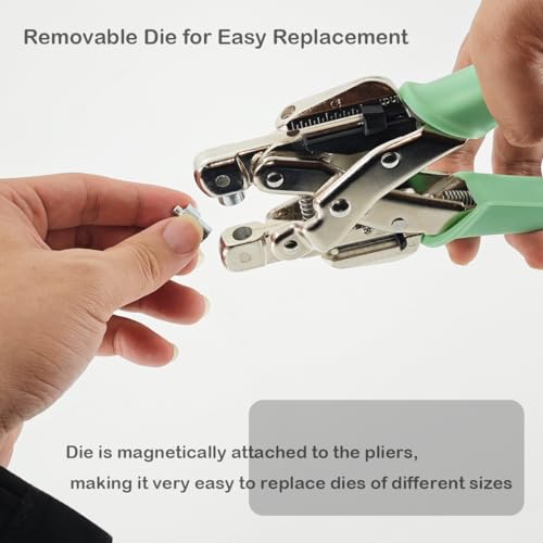 LBTEE 1/8\" & 3/16\" Grommet Tool Kit, All-in-one Eyelet Press Pliers kit with 160 Gold, Silver, White and Black Metal Eyelet Grommets for Tarps, Fabric, Leather, Plastic & Labels, with Storage Case