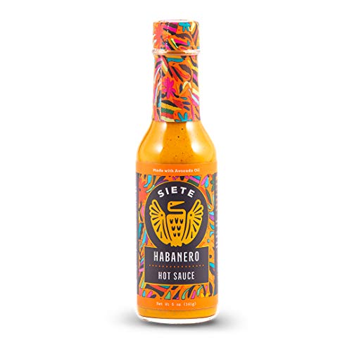 Siete Habanero Hot Sauce, 1-Pack, 5 oz Bottles - Whole30 Approved & Vegan Friendly - Fiery Taquería Sauce with Flax, Chia & ACV Siete Habanero Hot Sauce, 1-Pack, 5 oz Bottles - Whole30 Approved & Vegan Friendly - Fiery Taquería Sauce with Flax, Chia & ACV