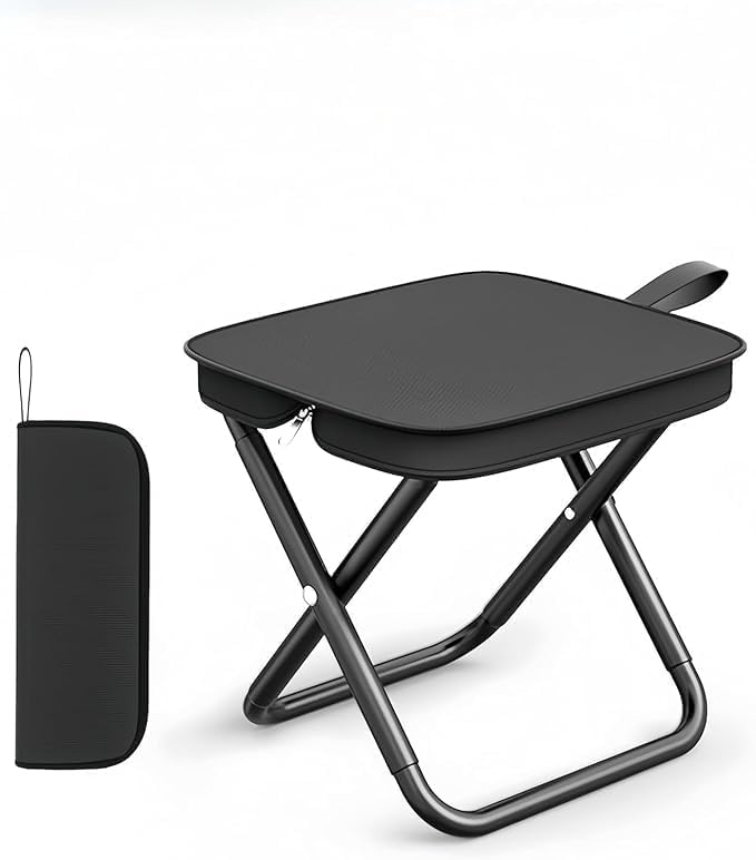 Folding Camping Stool – Portable Heavy Duty Foldable Stool for Camping, Fishing, Hiking, Picnic, Travel & Outdoor Use