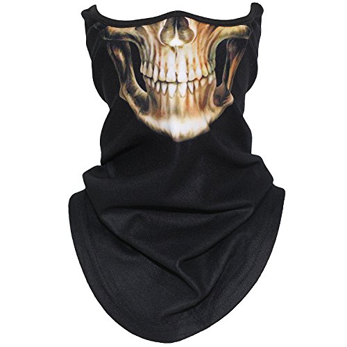 WTACTFUL動物柄 フェイスマスク アニマル 耳付き フルフェイスマスク バラクラバ 目出し帽 バイク、登山、スキー、ランニング、ハイキング、レーシングカー、サバイバルゲーム、キャンプ、音楽祭、レジャー、クリスマス、コスプレ ハロウィンパーティー、狩りなど様々な用途に合わせ ドクロMBC-13
