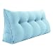 VERCART Cuscino Cuneo da Lettura Triangolare, Schienale Testata Letto Divano, Imbottitura Poggiaschiena Antireflusso Adulti, Cuscino Letto Matrimoniale, Cuscino Cervicale Dormire Lungo Cielo Blu 120cm