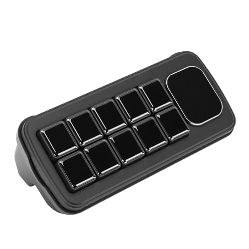 Annadue Panel de Control de Voz AI, Teclas Macro LCD Mecánicas de 10 X 0,85 Pulgadas y Panel de Control de Voz para Hogar Inteligente con Pantalla Secundaria de 2,01 Pulgadas para (White)