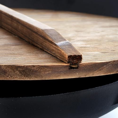 Wok de Hierro Fundido 14 Pulgadas con Tapa miniatura 6