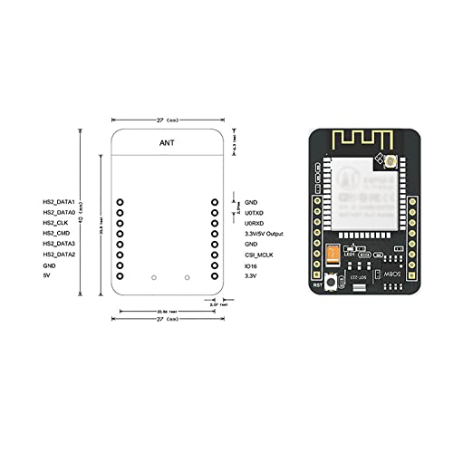 WUYUZI ESP32-CAM Módulo WiFi ESP32 Serial para WiFi de Desenvolvimento ESP32 CAM com Módulo de Câmer
