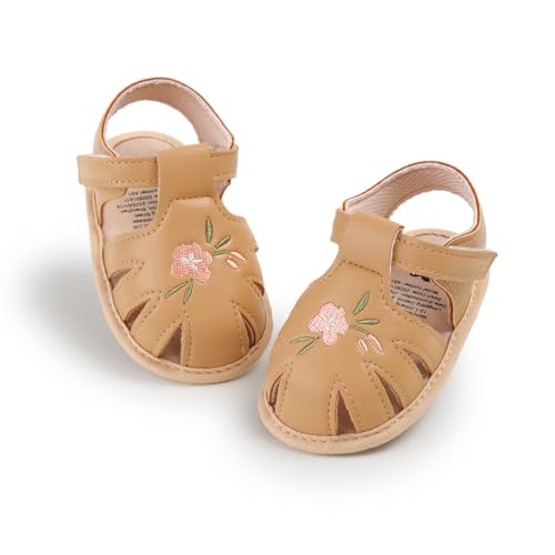 Image of Infant Baby Girls Boys Summer Sandals Premium Unisex Non Slip Rubber Soft Sole Breathable Toddler First Walker Outdoor Beach Shoes