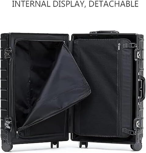 Wheeled Suitcase Aluminum-magnesium Alloy Suitcase Luggage Carry-on(C,24in)4