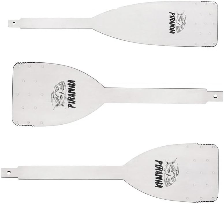 Equalizer PIRANHA-3PC Windshield Urethane Removal Blade Set – 10", 12", 14" Serrated HydroBlade™ Technology – Stainless Steel Autoglass Cutting Blades Tools – Made in USA