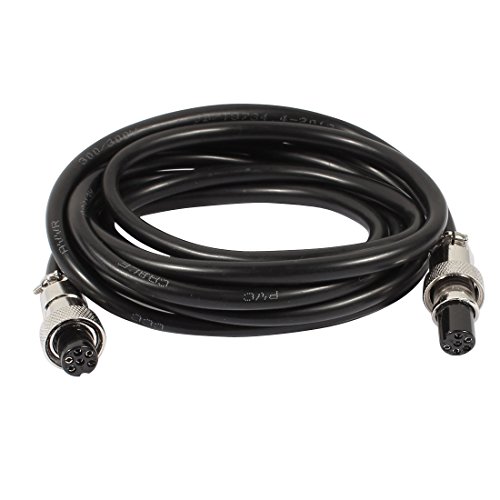 Image of uxcell GX12 6 Pins Double Female Head Aviation Socket Connector Electrical Cable 2m