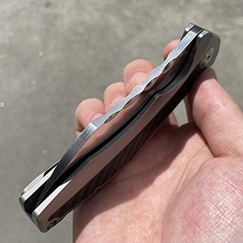 Kansept Tactical Pocket Knife Spirit K1002A7 S35Vn 8.23In Camping Folding Knives With 3.5In Wharncliffe Blade And Carbon Fiber Titanium Handle, Heavy Duty Edc Knife For Outdoor, Tactical, Survival #TOP5