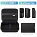 BOVKE Festplattentasche für Seagate Expansion WD Elements My Book Desktop Externe Festplatte HDD 6TB 8TB 10TB 12TB 14TB 16TB 18TB 22TB 24TB 28TB, Portable Desktop HDD Tragetasche, Schwarz+Schwarz