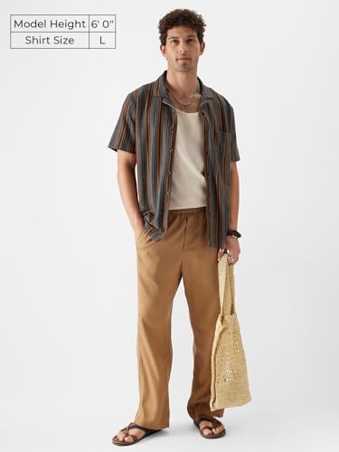 Image of The Souled Store Men's Cotton Striped Oversized Fit Shirt