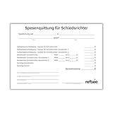 refbee Schiedsrichter Quittungsblock Spesenquittung Fußball zum Abrechnen der Schiedsrichter Spesen - 50 Seiten Inhalt - superleichtes Abtrennen der Quittungen