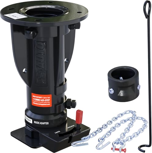 Fifth Wheel to Gooseneck Cushioned Trailer Hitch Adapter - 12"