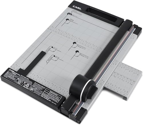 CARL Professional Rotary Paper Cutter with Clear Window – 12" Tri...