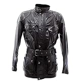 Belstaff Herren Jacken 71050068 Panther Black Leder Schwarz Vintage Made Italy