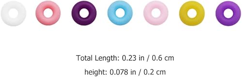 Miniatura 6 de Anillos de tapón de silicona – 100 cuentas espaciador localizador para bricolaje, pulseras, collares, accesorios de fabricación de joyas