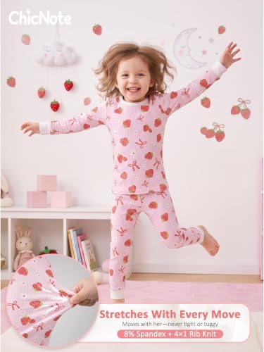 Viscose from Bamboo Toddler Pajamas Girl Long Sleeve Pjs Set - image 5