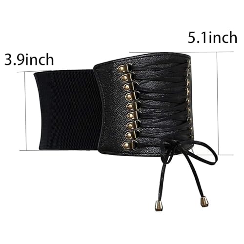 VOCHIC Womens PU Leather Belt High Waist Cincher Belt Corsets for Waist Training Wide Belt4