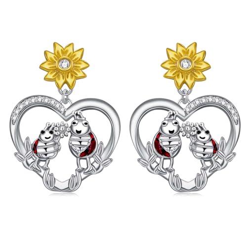 Spider/Squirrel/Snake/Raven/Bee/Scorpion/Ladybug/Duck/Penguin Earrings Sterling 925 Silver Dangle Earrings Animal Jewelry Gift for Women