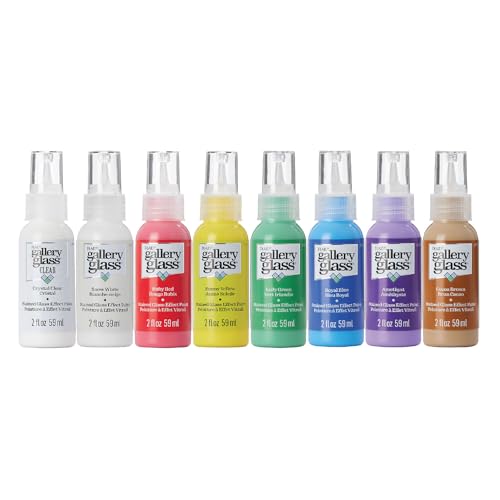 Plaid Gallery Glass Window Color Beginner Set (2-Ounce) (8-Pack)