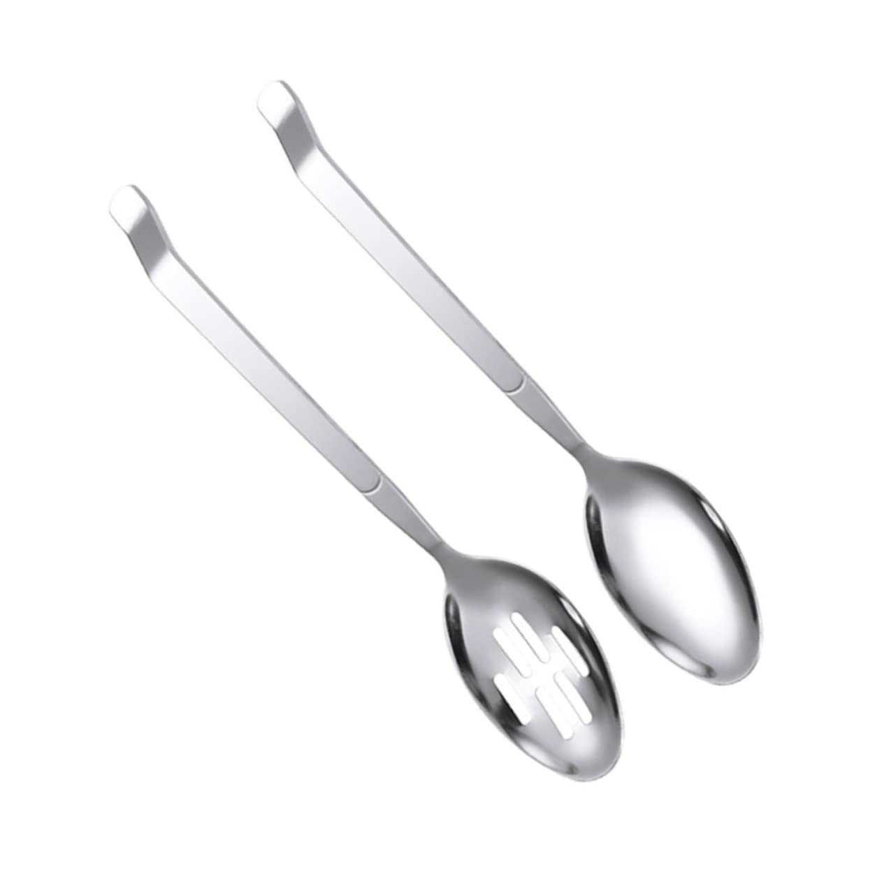 STOBAZA Hotel/restaurant Grade 2pc Stainless Steel Serving Spoon Set Colander Salad Spoons