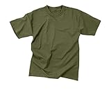 Mens 100% Cotton Military T-Shirt(Olive drab,size:XL)