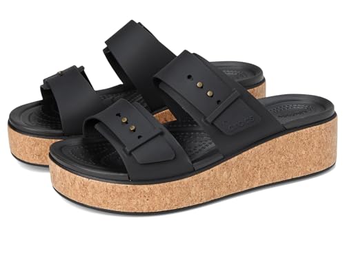 Crocs Women's Brooklyn Cork Buckle Sandals Wedge