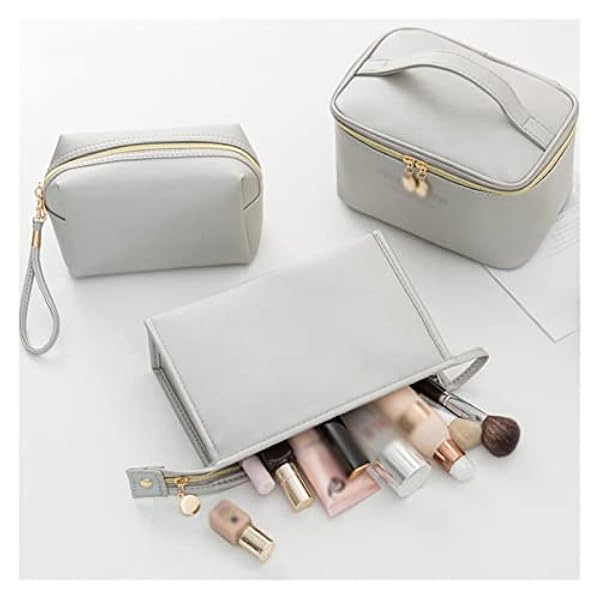 YFQHDD Borsa cosmetica da Donna Grande PU. Custodia con Cerniera in Pelle Make Up Bag Lavaggio Organizzatore di Trucco Beauty Case Beauty (Color : A, Size : One Size)