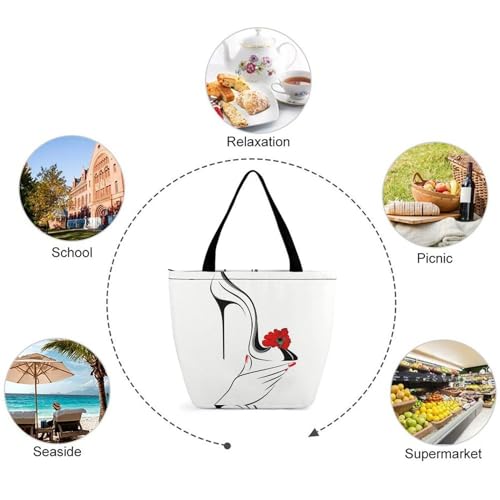 Sac à main femme grand format anti-encombrement pour shopping et voyage