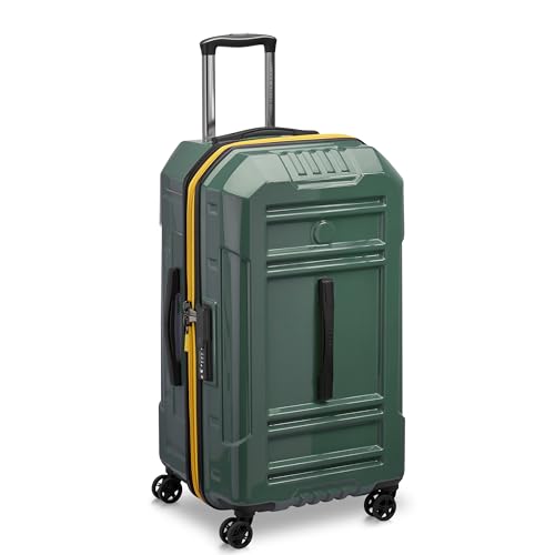 DELSEY PARIS Rempart Hardside Expandable Luggage Trunk with Spinner Wheels, Army Green, Checked Medium 26 Inch2