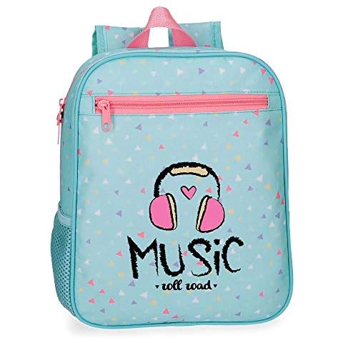 Roll Road Music Pre-school Backpack adaptable to Trolley Blue 23x28x10 cms Polyester 6.44L Cover