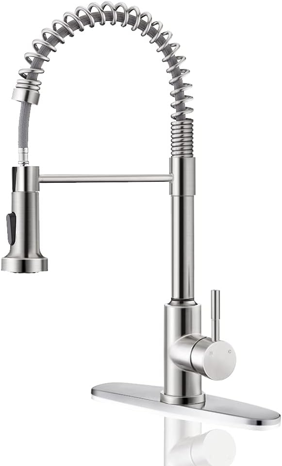 ARRISEA Kitchen Faucet with Pull Down Sprayer, Single Handle Stainless