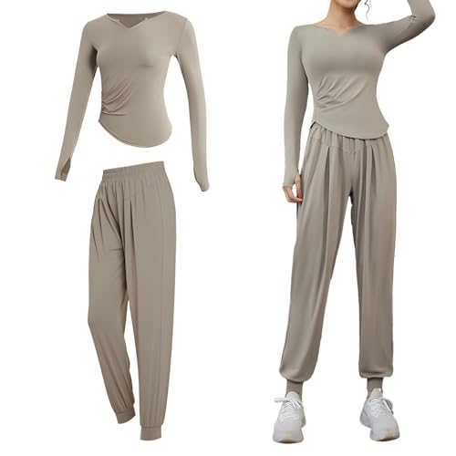 2 Piece Sets for Women, TC54014 Two Piece XXL Sets, Black Bundle with Polyester Spandex, Black Pilates Outfits, Comfortable Wear for All Body Types