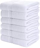 Utopia Towels 18 Pack Bath Towel Set (24 x 48 Inches), 500 GSM 100% Ring Spun Cotton Medium Lightweight and Highly Absorbent Quick Drying, Premium Towels for Hotel, Spa and Bathroom (White)