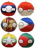 Raclove 6PC Countryballs Plushies - Soft & Educational National Character Toys. Your Collection of Countryball and Polandball Plushies. (8PH-LA-MM-BN-PW-TL)