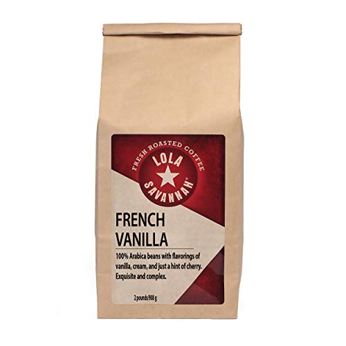 Lola Savannah French Vanilla Whole Bean Coffee - A French Roast With Delicate Flavors Of Vanilla | Caffeinated | 2Lb Bag #TOP1