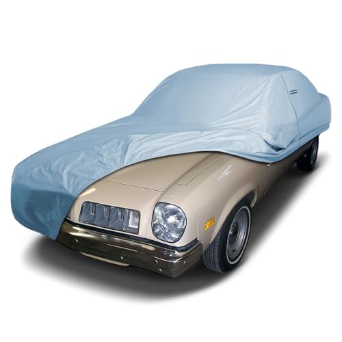 Image of Car Cover Waterproof All Weather for 1975-77 Pontiac Astre Wagon | Heavy Duty Custom Fit Hail UV Sun Rain Snow Dust Protection Covers for Automobiles Outdoor Indoor Full Exterior (Sky Gray)