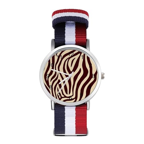 African Style Stripes Funny Wrist Watches for Men Women Fashion Graphic Watch for Work Workout