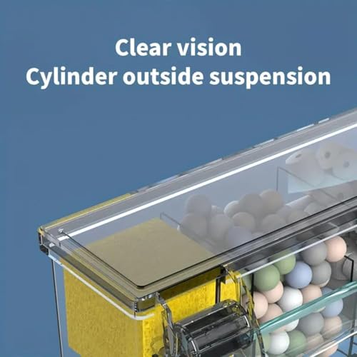 Image of VAYINATO Multifunctional External Wall-Mounted Waterfall Aquarium Filter with Bio Wheel | 3-Stage Filtration System with Filter Media & Built-in Water Pump (BL-773)