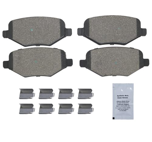 Image of HUSCH D1377 Rear Ceramic Brake Pads Kit Fit For Ford Explorer 2011-2019, For Lincoln MKS 2009-2012