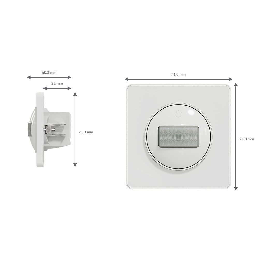 Schneider Electric - Odace, détecteur de présence et de mouvement Blanc, spécial rénovation, 2 fils - S520524