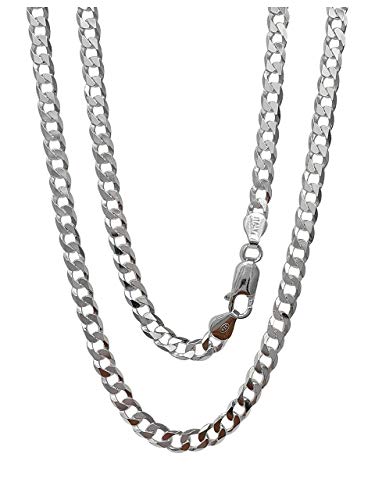 Chaîne gourmette argent massif pour homme et femme collier 40cm à 60cm