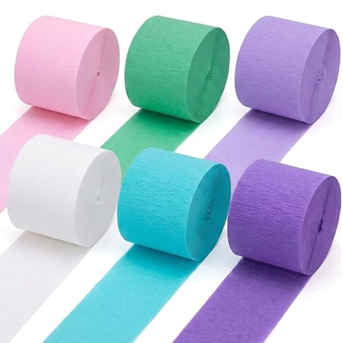 Image of Under the Sea Crepe Paper Streamers, 6 Rolls, 738 Ft