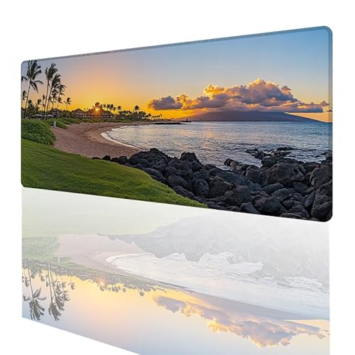 Tapis de souris gaming XXL blanc tapis souris fleur de bureau